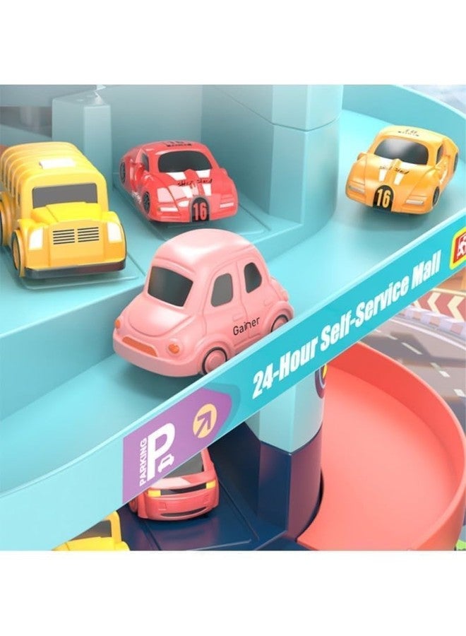 Oupstrive City Garage Playset Car Race Track for Toddlers, 7 Level Track Set Toy Parking Adventure Toy, Kids Tracks Parking Lot Playsets Boys Girls Gifts for 3-8 Years Old - Image 5
